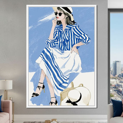 Clear Blue Sky Vacation Canvas Wall Art