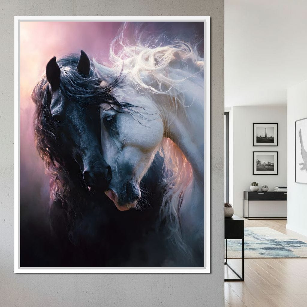 Shadowlight Twin Horses Canvas Wall Art