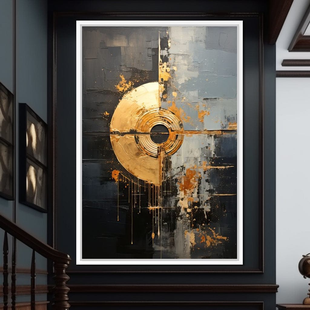 Eclipse in Golden Splendor Canvas Wall Art