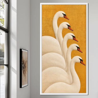 The Swan Assembly Canvas Wall Art