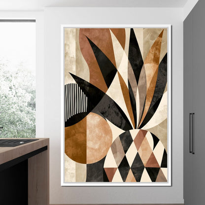 Geometric Geometry Of The Tropical Pineapple Canvas Wall Art