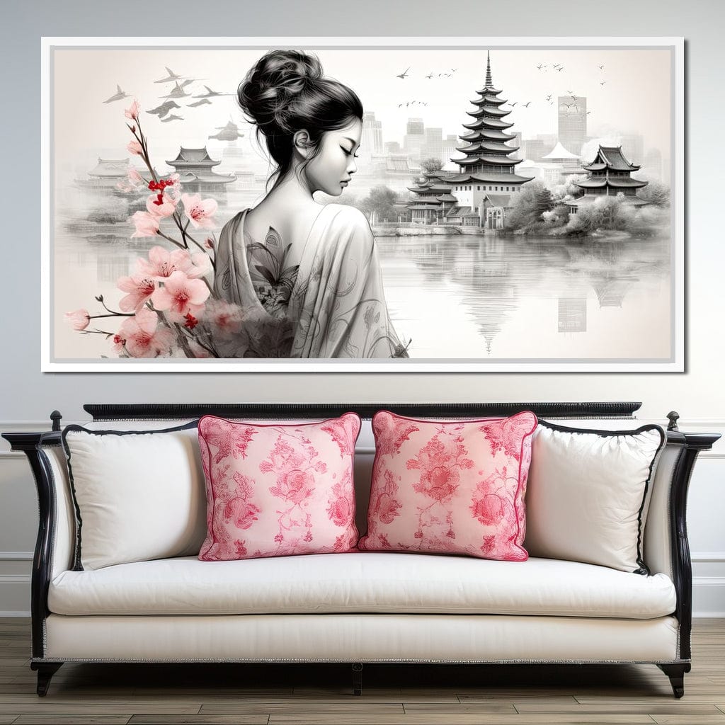 Ethereal Geisha Serenity Canvas Wall Art