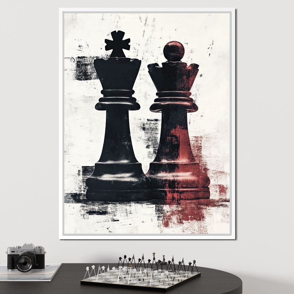 Chess Kings Encounter Majesty Canvas Wall Art