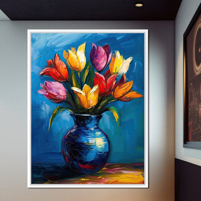 Tulips Flowers Bouquet Canvas Wall Art