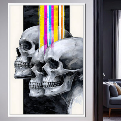 Trilogy of Modern Mortality Canvas Wall Art