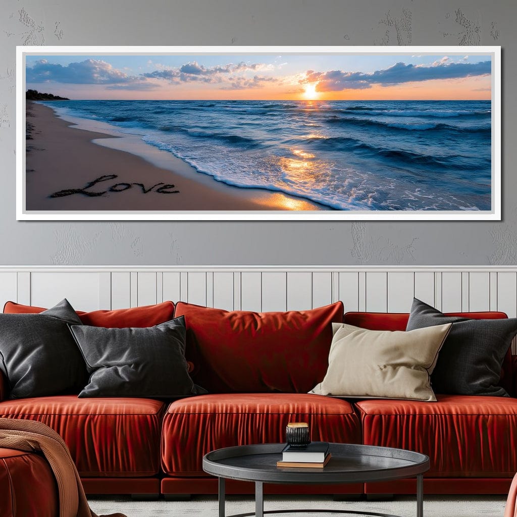 Sunset Shores Eternal Affection Canvas Wall Art
