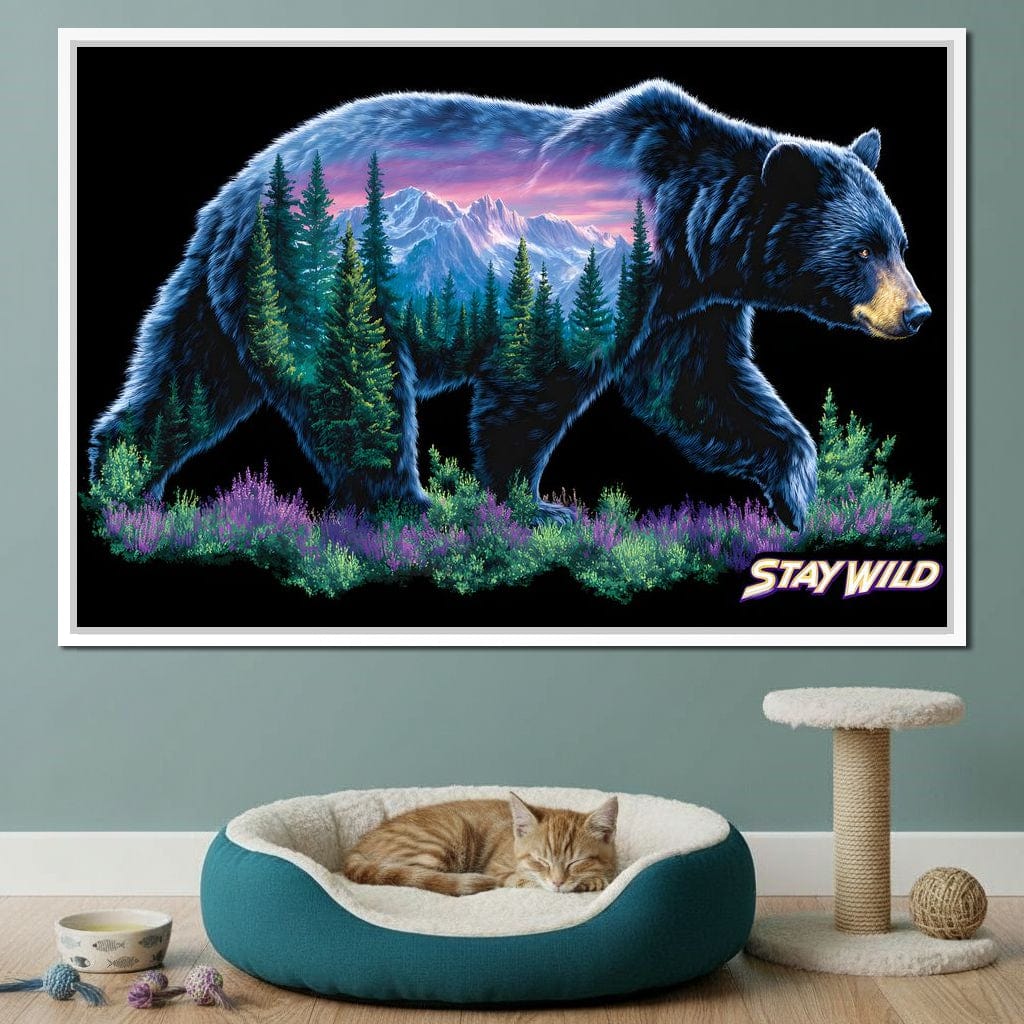Mountain Spirit Bear Journey Canvas Wall Art
