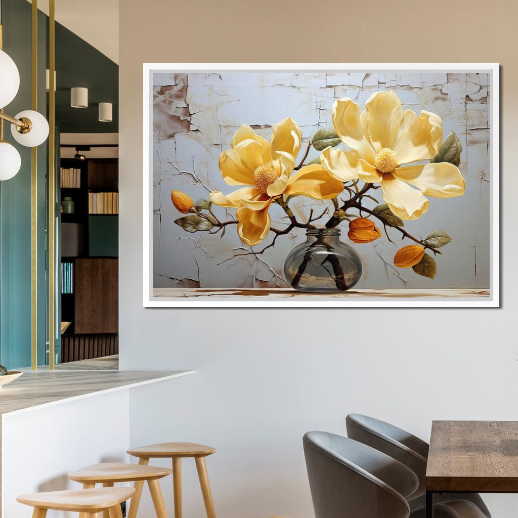 Yellow Magnolia Tree 6 Canvas Wall Art