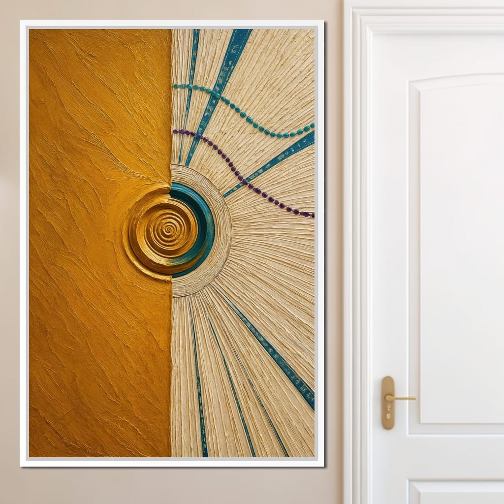 Meditative Sunform Canvas Wall Art