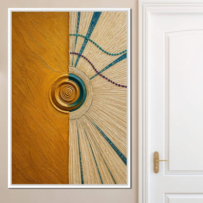 Meditative Sunform Canvas Wall Art
