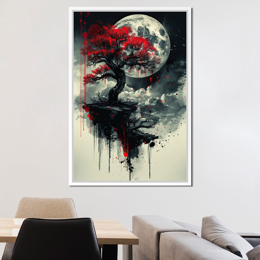 Lunar Blossom Drifts Canvas Wall Art
