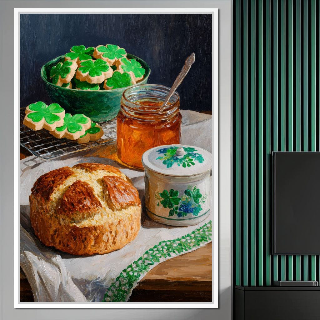 Shamrock Cookies Honey Loaf Canvas Wall Art