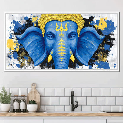 Ganesha Golden Majestic Tranquility Canvas Wall Art