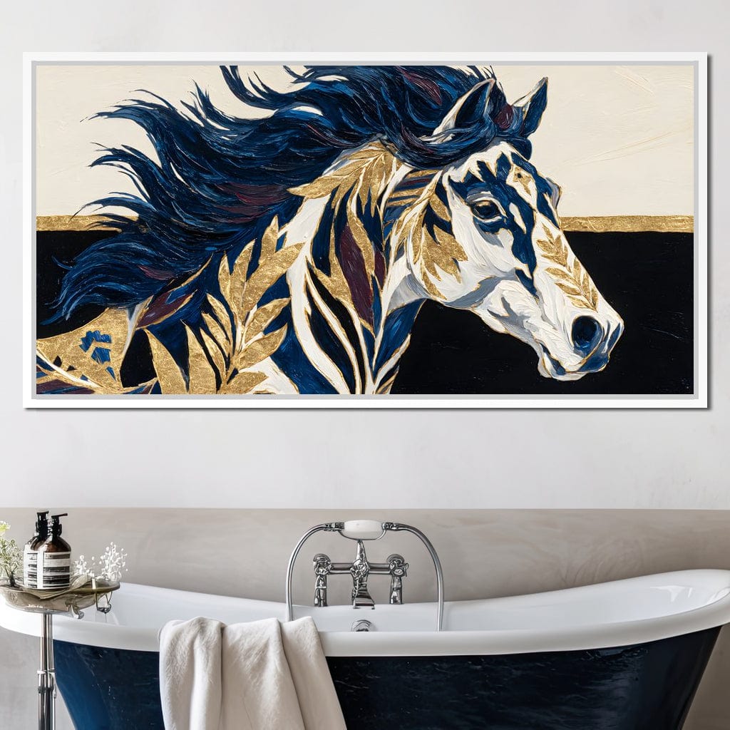 Galloping Midnight Majesty Canvas Wall Art