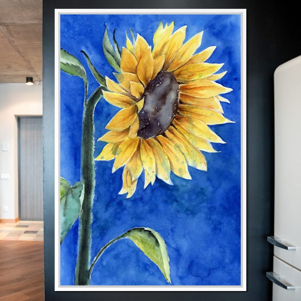 Watercolor Sunflower Canvas Wall Art