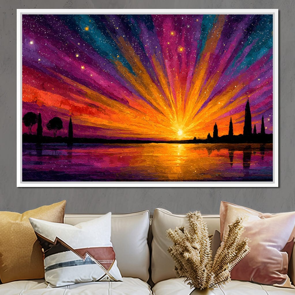 Vibrant Celestial Horizon Canvas Wall Art