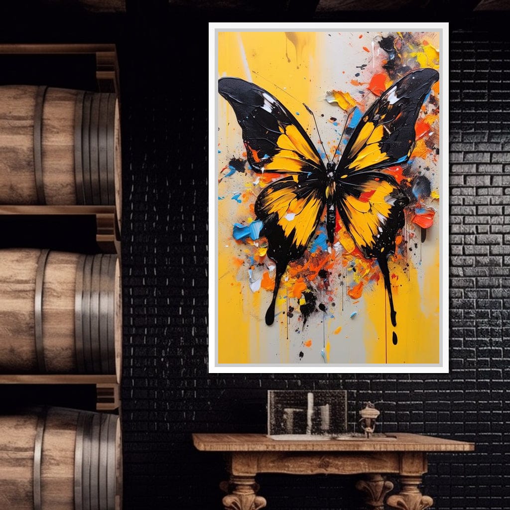 Whimsy of Fluttering Colors Canvas Wall Art