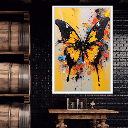 Whimsy of Fluttering Colors Canvas Wall Art