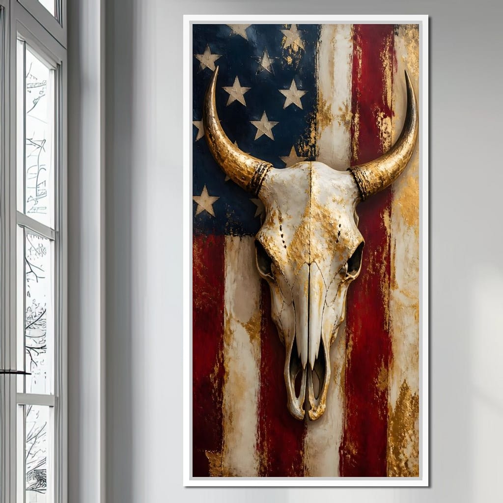 Gilded Horns Of The Republic Canvas Wall Art