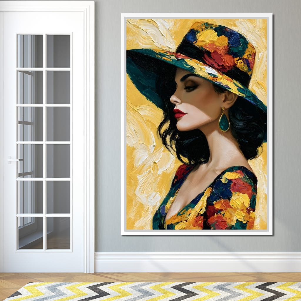 Golden Hour Couture Portrait Canvas Wall Art
