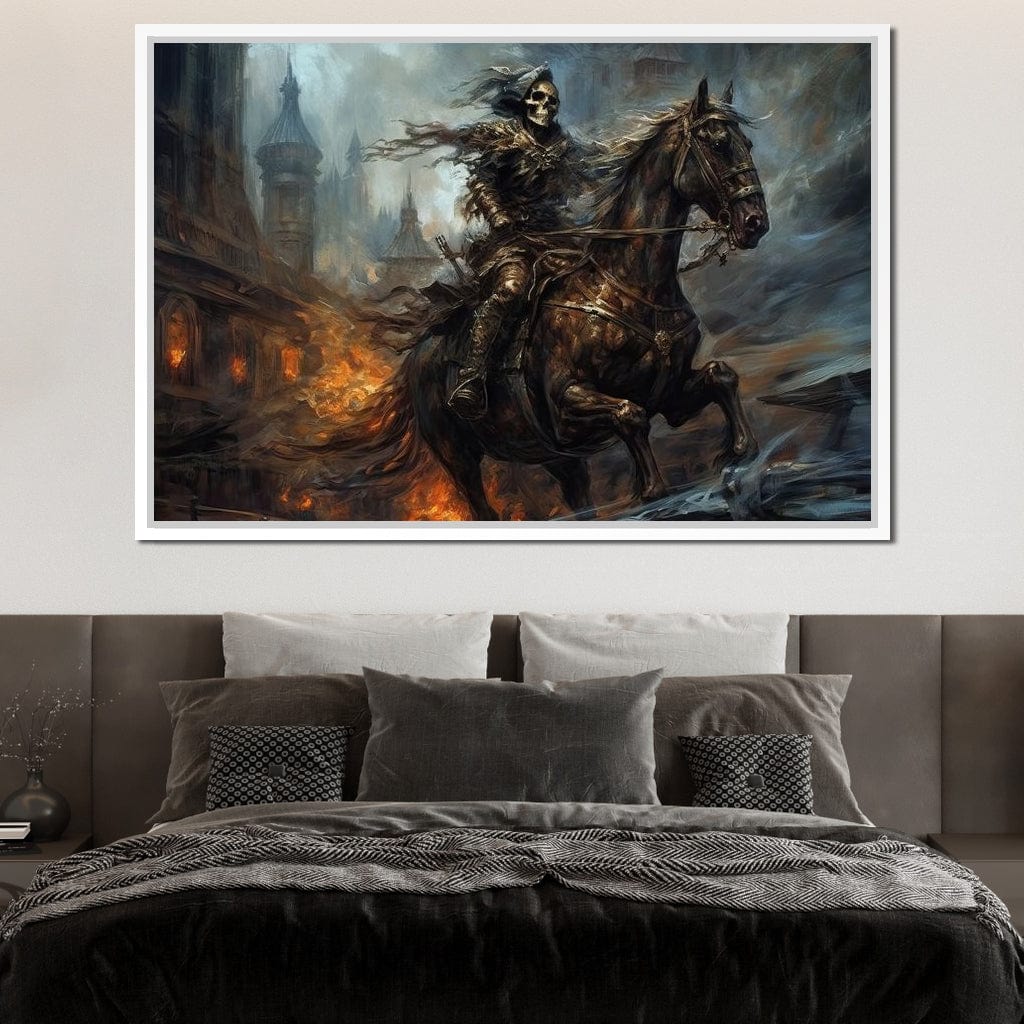 Skeleton Knight Canvas Wall Art
