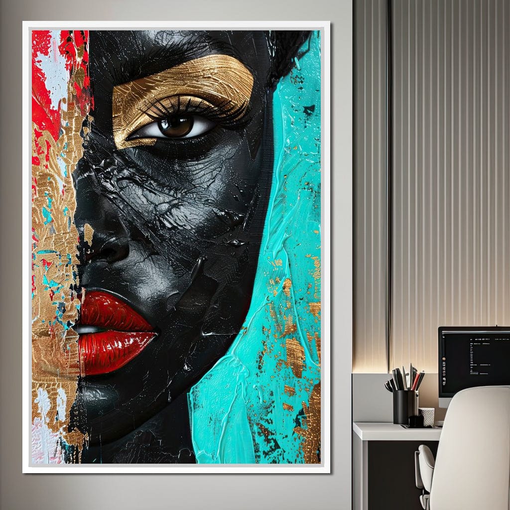 Golden Gaze of Mystery Canvas Wall Art