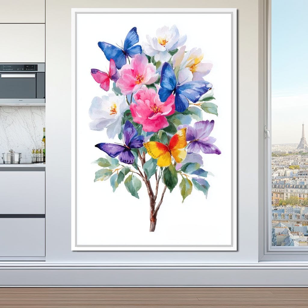 Butterfly Garden Bouquet Sale Canvas Wall Art