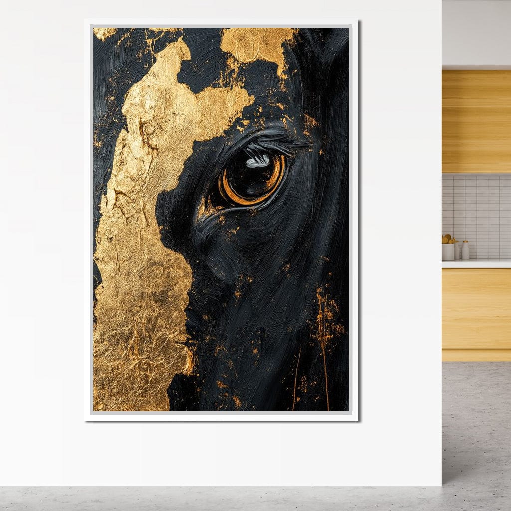 Gilded Bovine Canvas Wall Art
