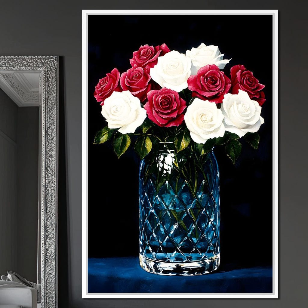 Velvet Petals Crystal Blooms Canvas Wall Art