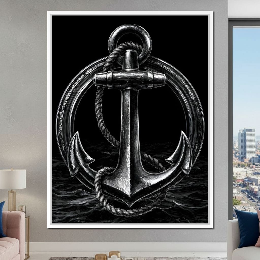 Weight of the Restless Anchor Canvas Wall Art