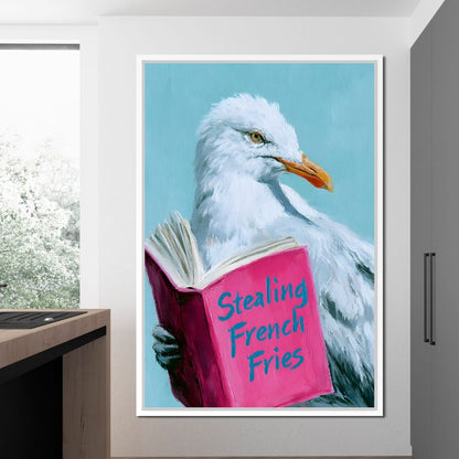 A Gull Studies The Culinary Arts Canvas Wall Art
