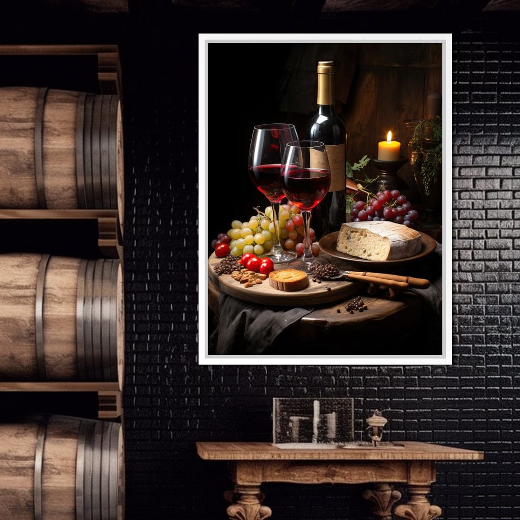 Wine Cheese Banquet Canvas Wall Art