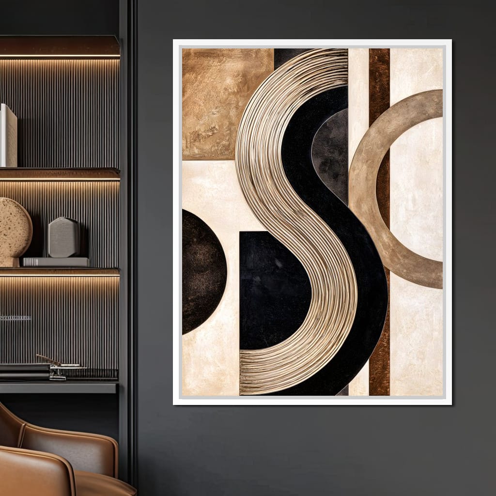 Linear Motion Over Structured Planes Canvas Wall Art