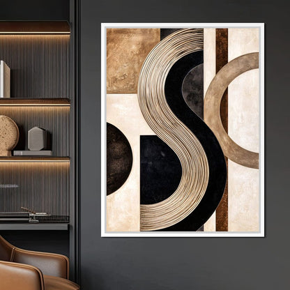 Linear Motion Over Structured Planes Canvas Wall Art