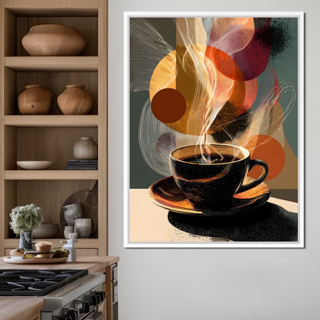 Morning Brew Abstract Fusion Canvas Wall Art