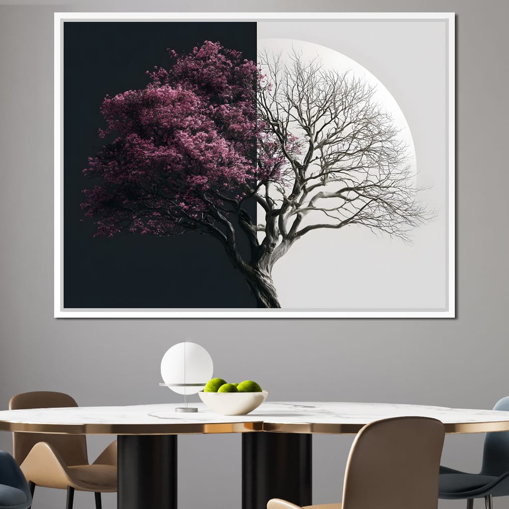 Duality of a Shared Season Canvas Wall Art