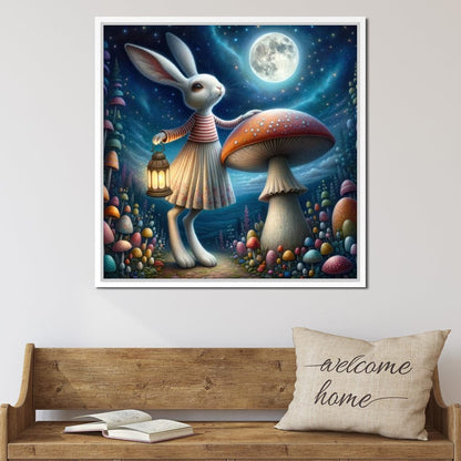 Whimsical Moonlight Meander Canvas Wall Art