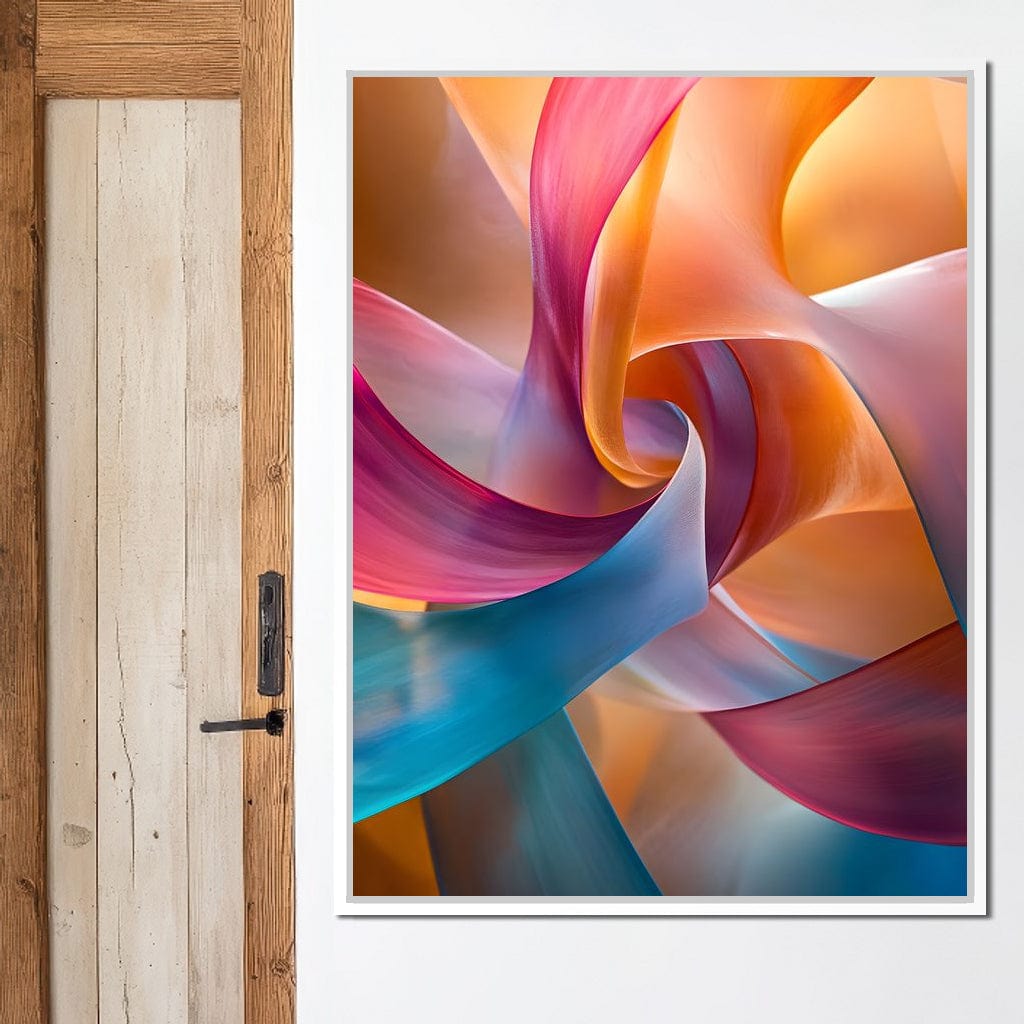 Vibrant Curves of Elegance Canvas Wall Art