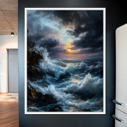 Tempest Dawn Ocean Fury Canvas Wall Art