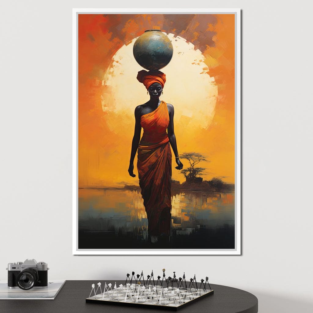 Amber Balance Horizon Canvas Wall Art