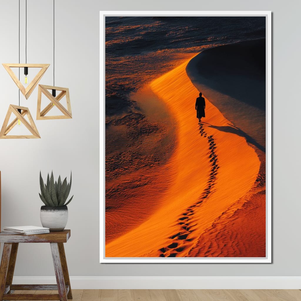 Solitude On Burning Sands Canvas Wall Art