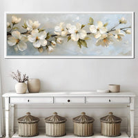 Blossoming Alabaster Flowers Canvas Wall Art