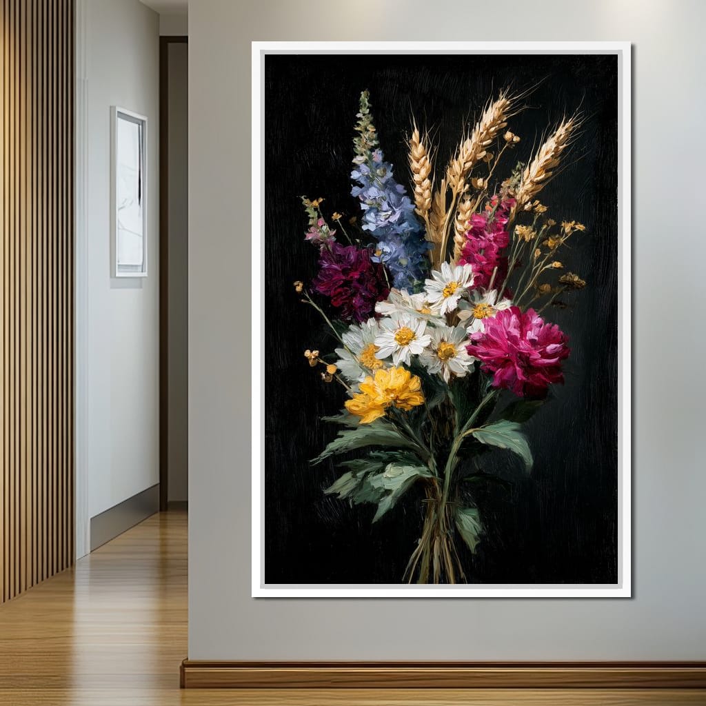 Wildflower Spring Bouquet Canvas Wall Art