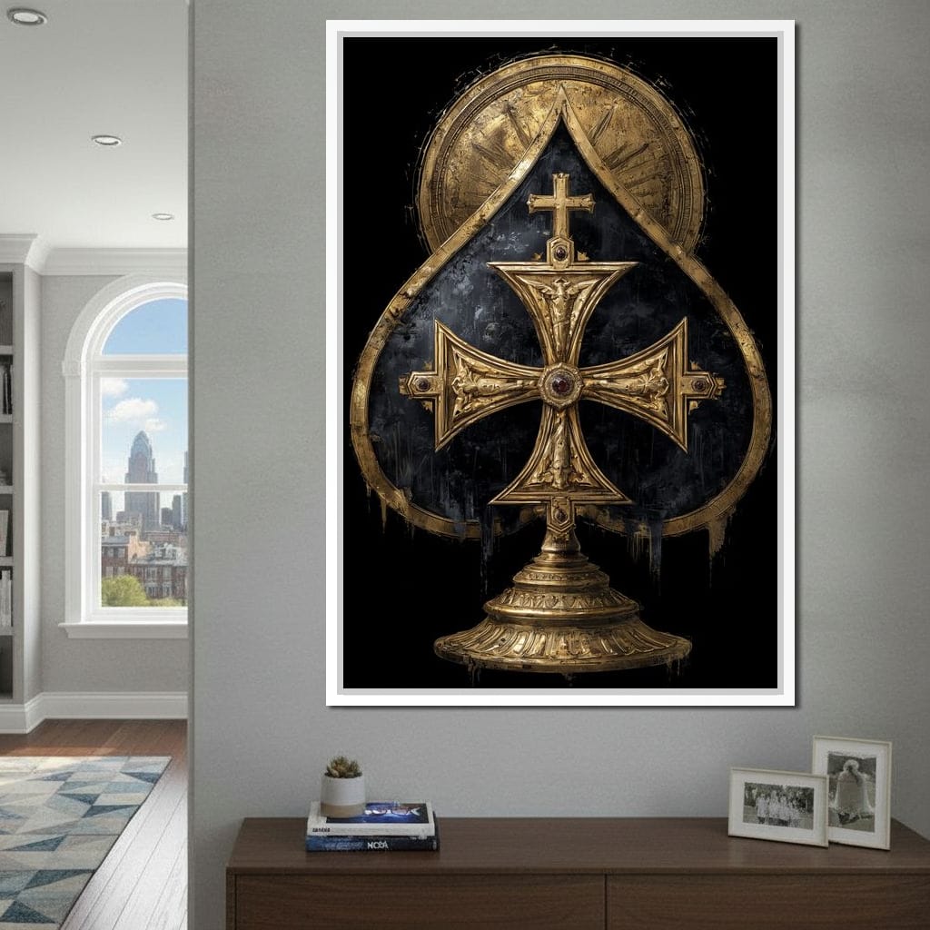 Gilded Faith Of The Spades Canvas Wall Art