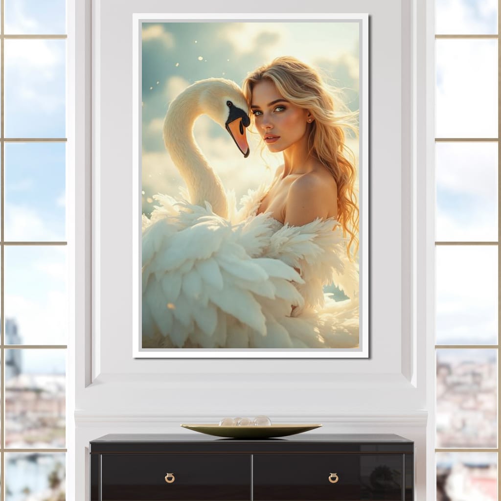 The Swan Maiden Canvas Wall Art