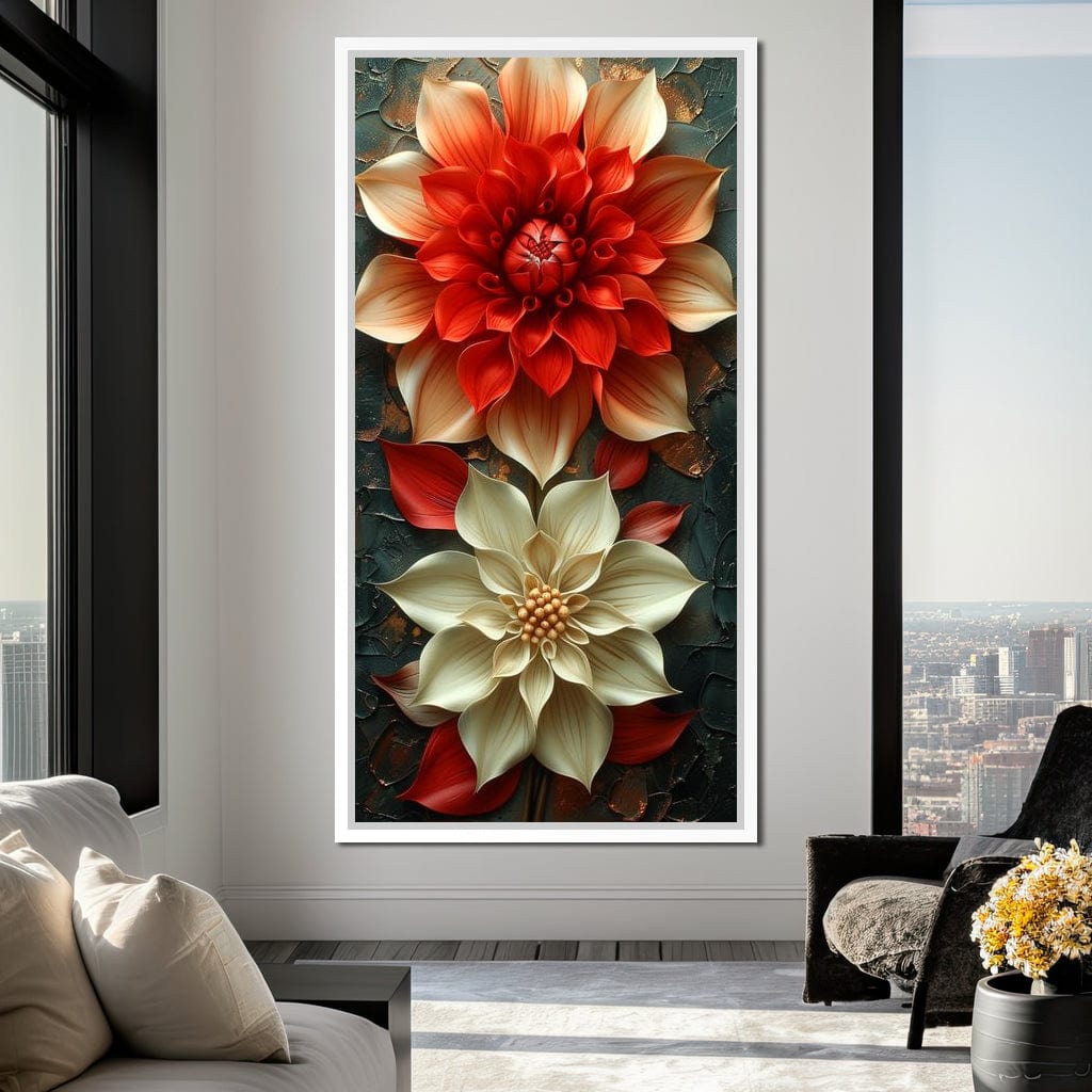 Autumnal Bloom Symphony Canvas Wall Art