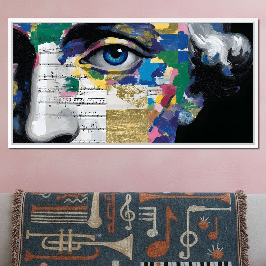 Blue Eye Music Mosaic Canvas Wall Art