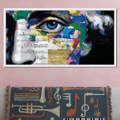 Blue Eye Music Mosaic Canvas Wall Art