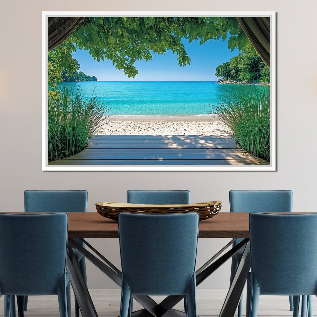 Tropical Tranquil Escape Canvas Wall Art