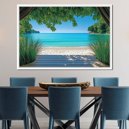 Tropical Tranquil Escape Canvas Wall Art
